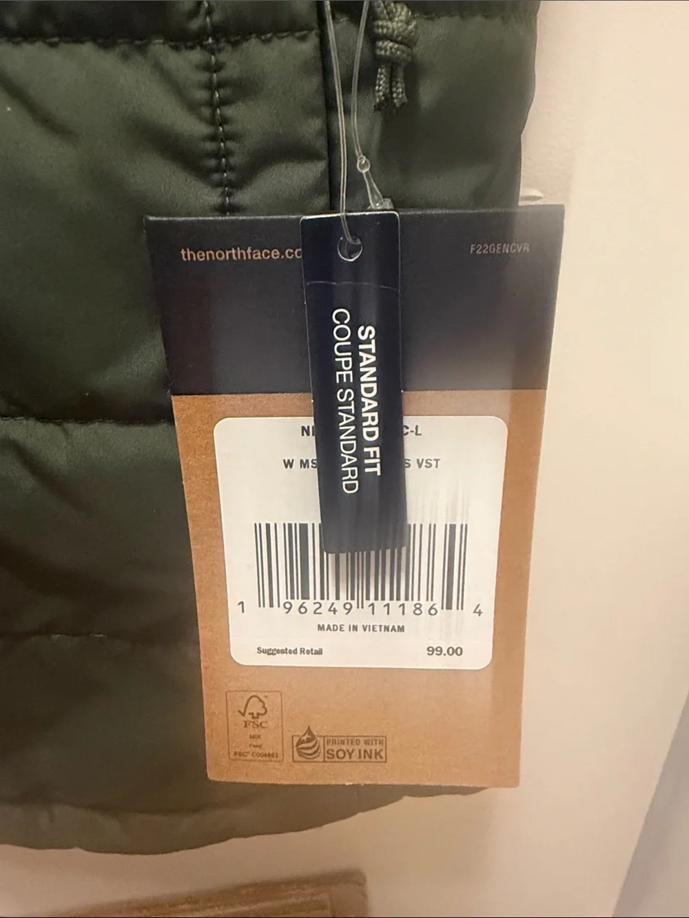The North Face Olive Quilted Insulated Vest - Reversible - Picture 2 of 10